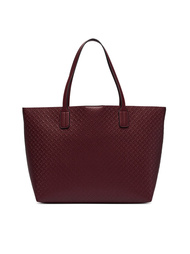 Tommy Hilfiger Handtasche Tommy Hilfiger Th Icon Tote Mono AW0AW19004 Dunkelrot