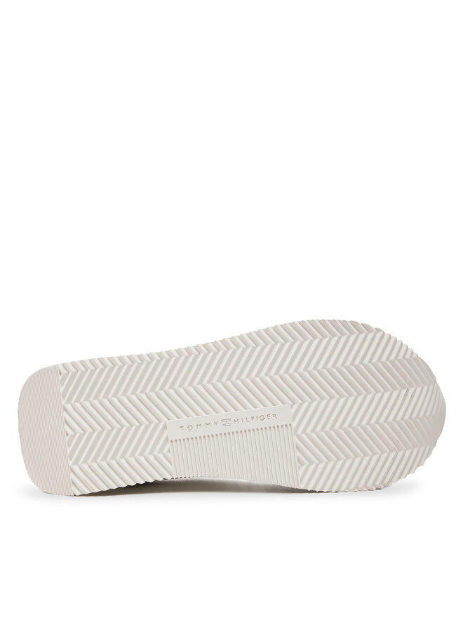 Tommy Hilfiger Sneakersy Tommy Hilfiger Elevated Essent Runner Monogram FW0FW08285 Biela