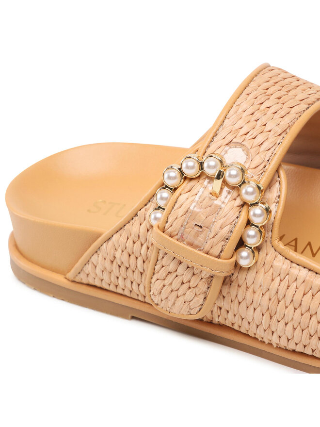 Stuart Weitzman Παντόφλες Stuart Weitzman Piper Slide Sandal SA803 Καφέ