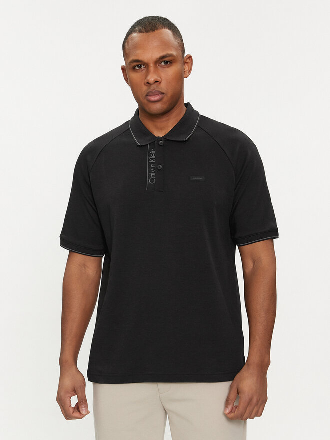 Calvin Klein Calvin Klein Poloshirt Logo Tape K10K112463 Schwarz Regular Fit