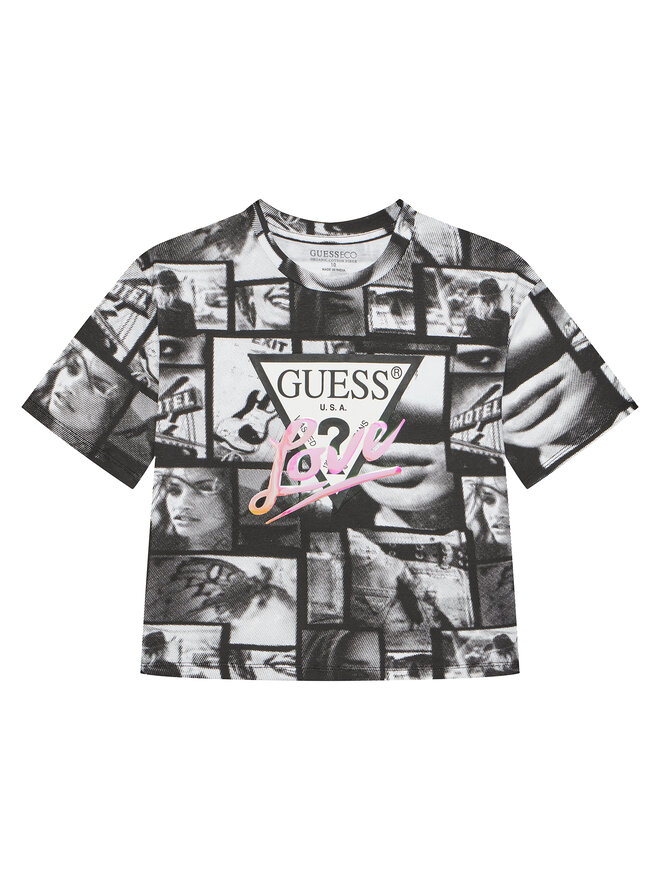 Guess Guess Marškinėliai J5YI07 K6YW4 Juoda Regular Fit
