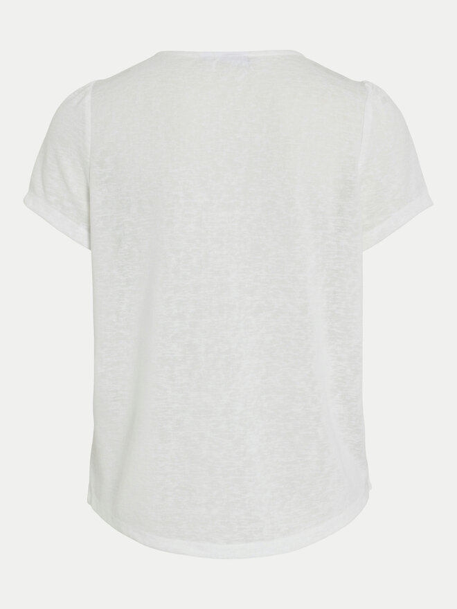 Vila Vila Camiseta Amer 14093441 Blanco Regular Fit