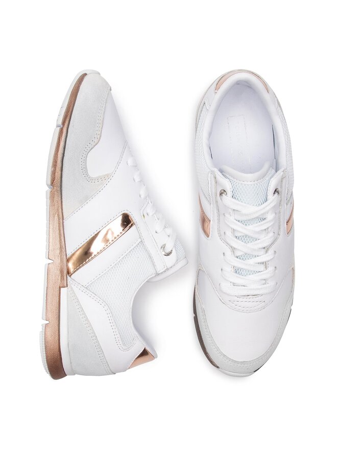 Sneakers Tommy Hilfiger Iridescent Light Sneaker FW0FW04100 WeiB eschuhe