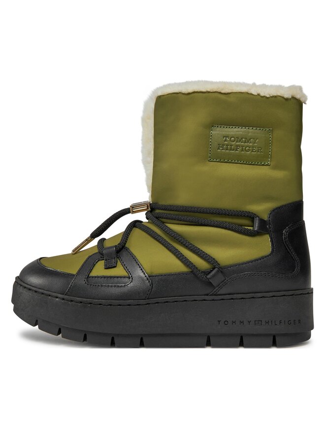 Tommy Hilfiger Апрески Tommy Hilfiger Tommy Essential Snowboot FW0FW07504 Зелен