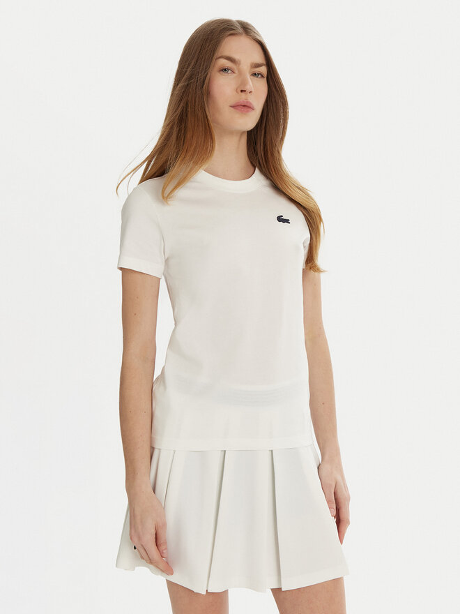 Lacoste Lacoste Marškinėliai TF9246 Balta Slim Fit