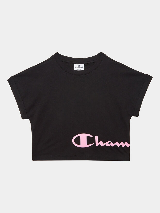 Champion Champion Marškinėlių ir šortų komplektas 404624 Juoda Regular Fit