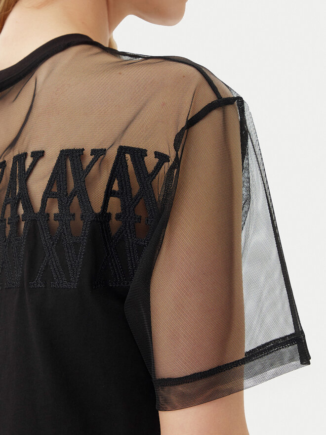 Armani Exchange Armani Exchange T-Shirt XW000516 AF10359 UC001 Μαύρο Cropped Fit