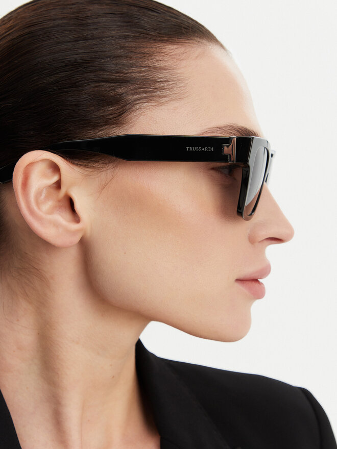 Trussardi Okulary przeciwsłoneczne Trussardi TSM9026 Czarny
