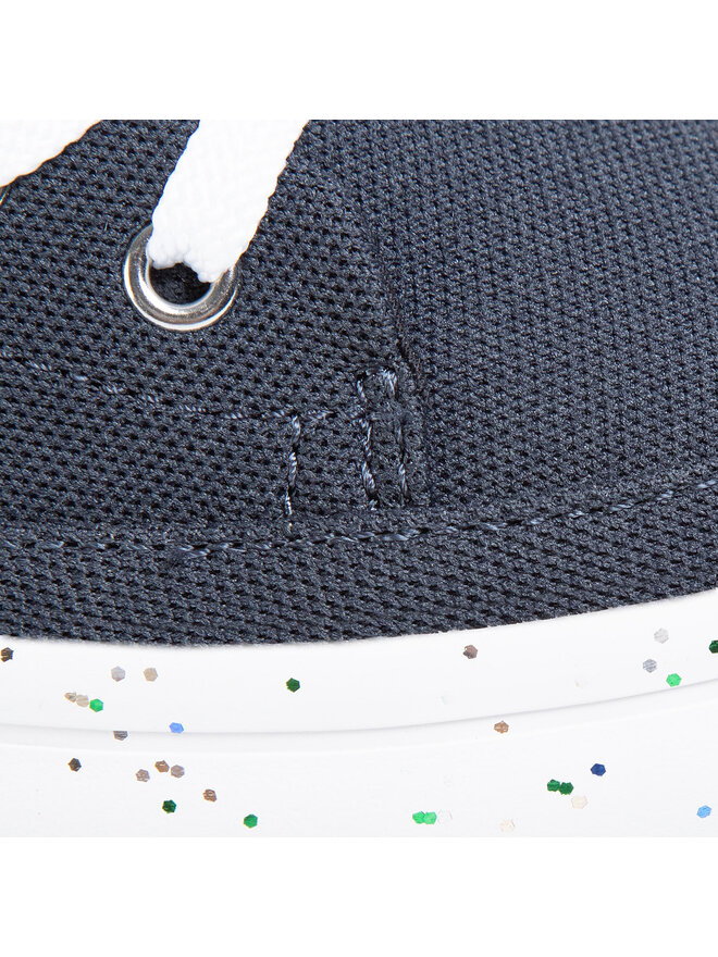 Tommy Hilfiger Sneakers aus Stoff Tommy Hilfiger Glitter Flatform Sneaker FW0FW04693 Dunkelblau