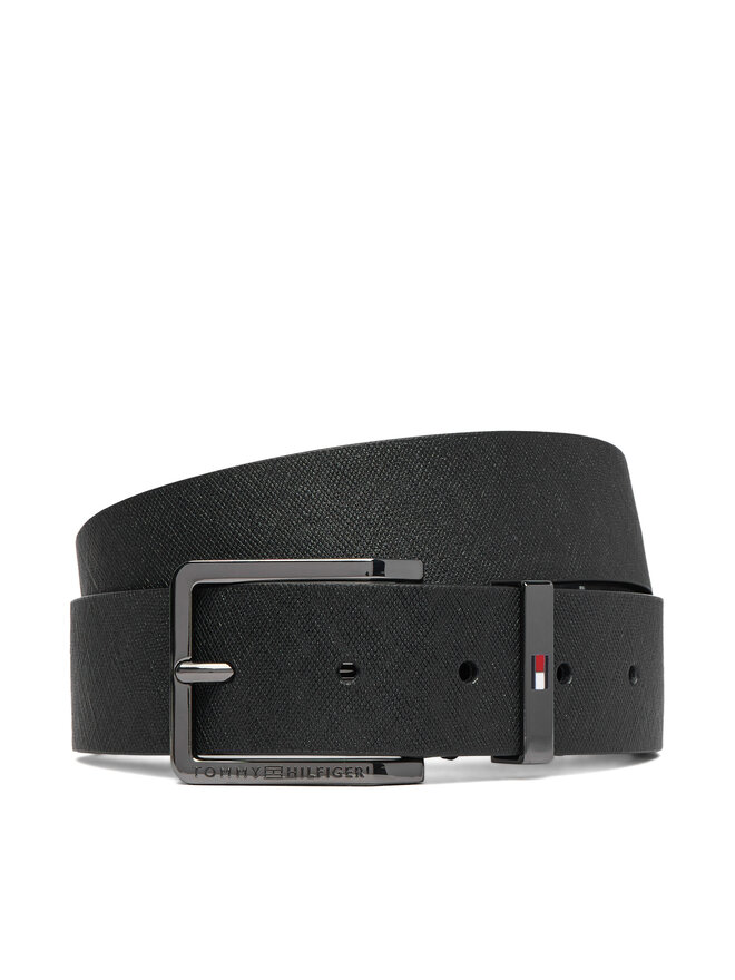 Tommy Hilfiger Gürtel Tommy Hilfiger Oliver Saffiano 3.5 AM0AM14573 Schwarz