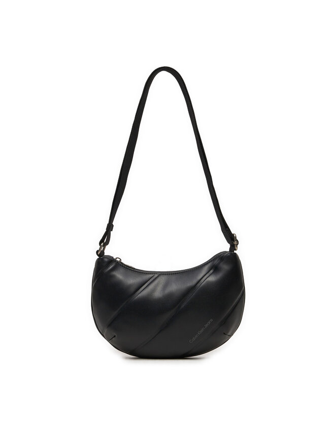 Calvin Klein Jeans Handtasche Calvin Klein Jeans Quilted Crescent Cb Bag24 K60K612370 Schwarz