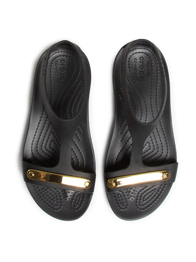 Crocs Sandalen Crocs Serena Metallic Bar Sdl W 206421 Schwarz