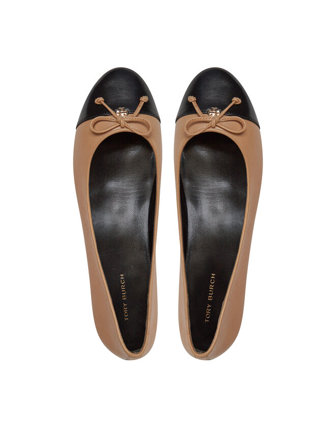 Tory Burch Μπαλαρίνες Tory Burch Cap-Toe Ballet 154513 Μπεζ