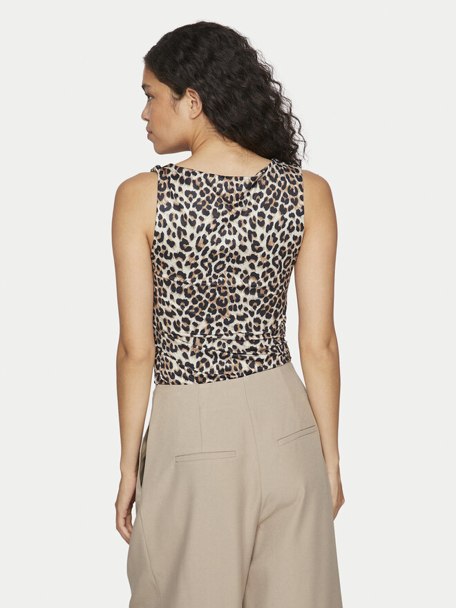 Vila Vila Top Kenza 14106850 Smeđa Slim Fit