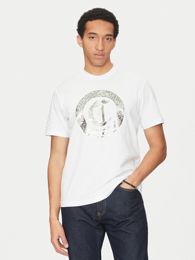 Just Cavalli Just Cavalli T-Shirt 78OAHT14 Weiß Regular Fit