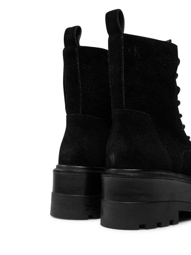 Calvin Klein Jeans Trapery Calvin Klein Jeans Flatform Zip Laceup Mg S YW0YW01554 Czarny