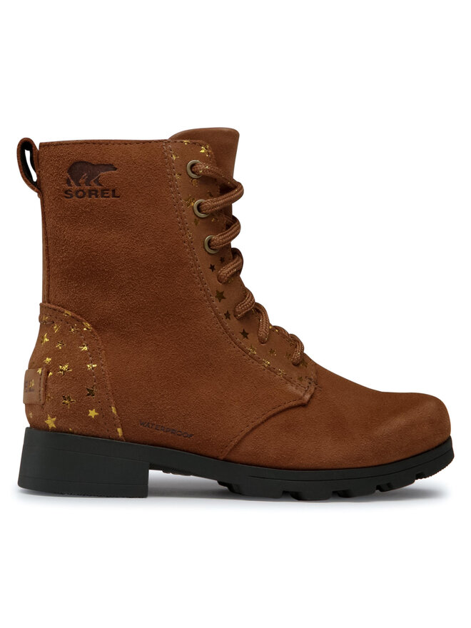 Stiefel Sorel Youth Emelie Short Lace NY3882 Braun eschuhe