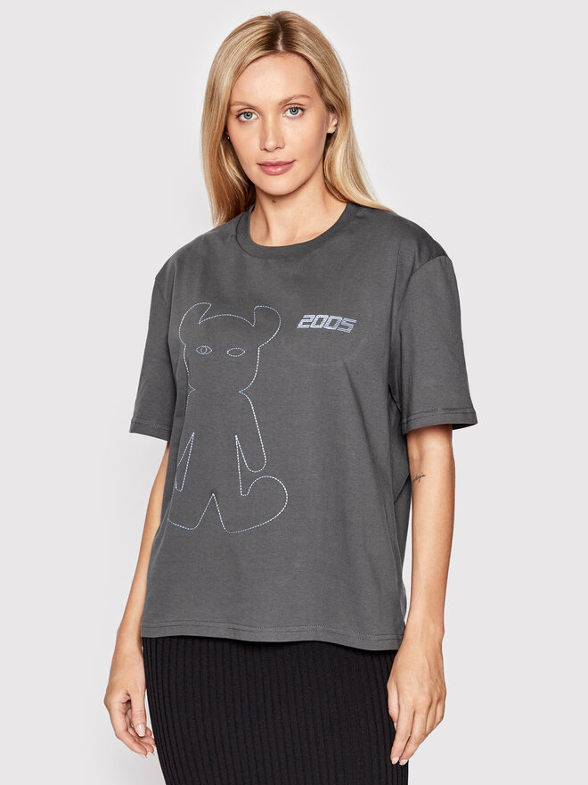 2005 2005 T-Shirt Unisex Horned Grau Relaxed Fit
