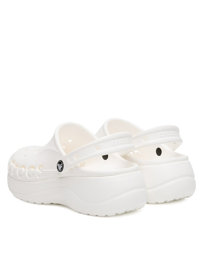 Crocs Παντόφλες Crocs BAYA PLATFORM CLOG 208186-100 Λευκό