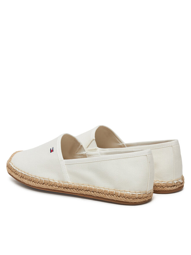 Tommy Hilfiger Espadrilės Tommy Hilfiger Flag Canvas Espadrille FW0FW08541 Écru