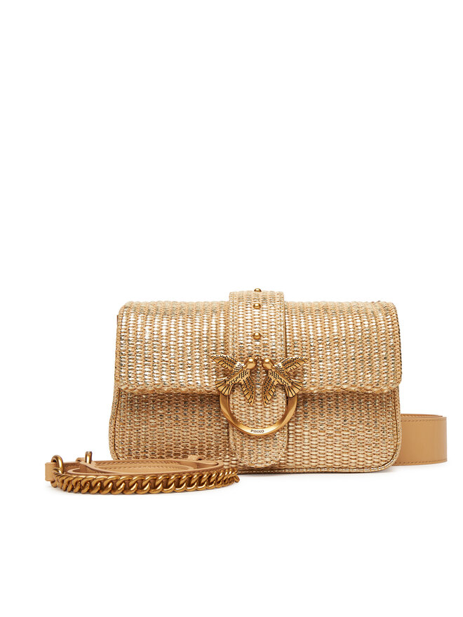 PINKO Handtasche PINKO Love One Mini Slouchy Fl PE 25 PLTT 104340 A2CE Goldfarben