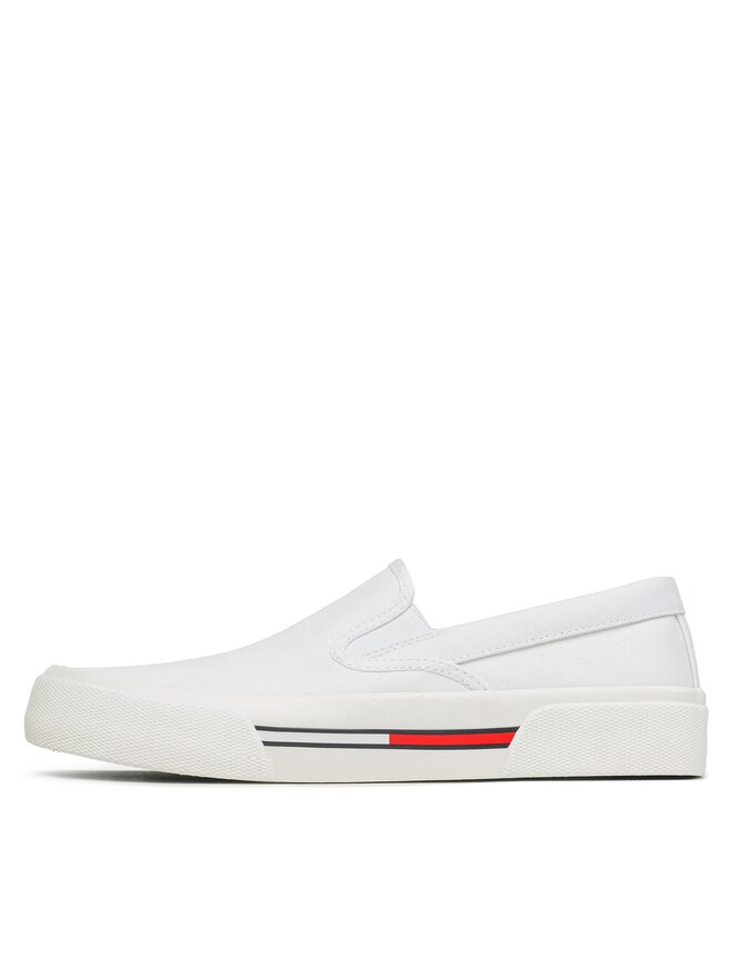 White canvas slip on sale