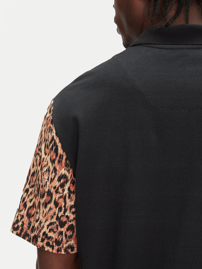 Just Cavalli Just Cavalli Поло 78OAGE15 Чорний Regular Fit