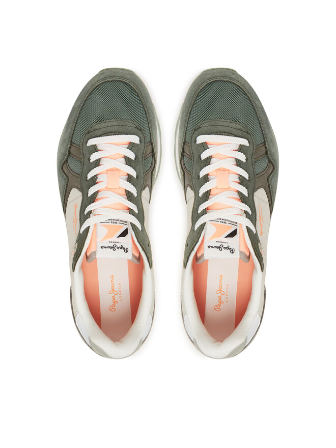 Pepe Jeans Sneakersy Pepe Jeans Brit Camp W PLS40038 Zielony