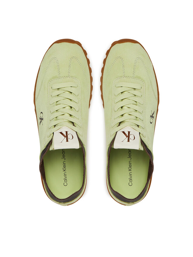 Calvin Klein Jeans Снікерcи Calvin Klein Jeans Low Profile Runner Mg Sue YW0YW01898 Зелений