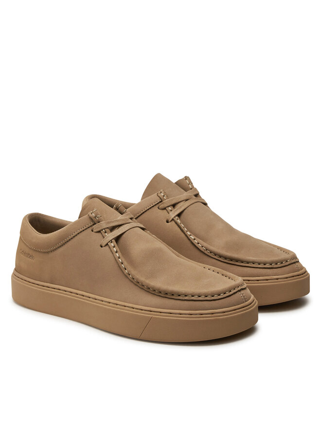 Mokasyny Calvin Klein Apron Lace Up Nb HM0HM01532 Beżowy