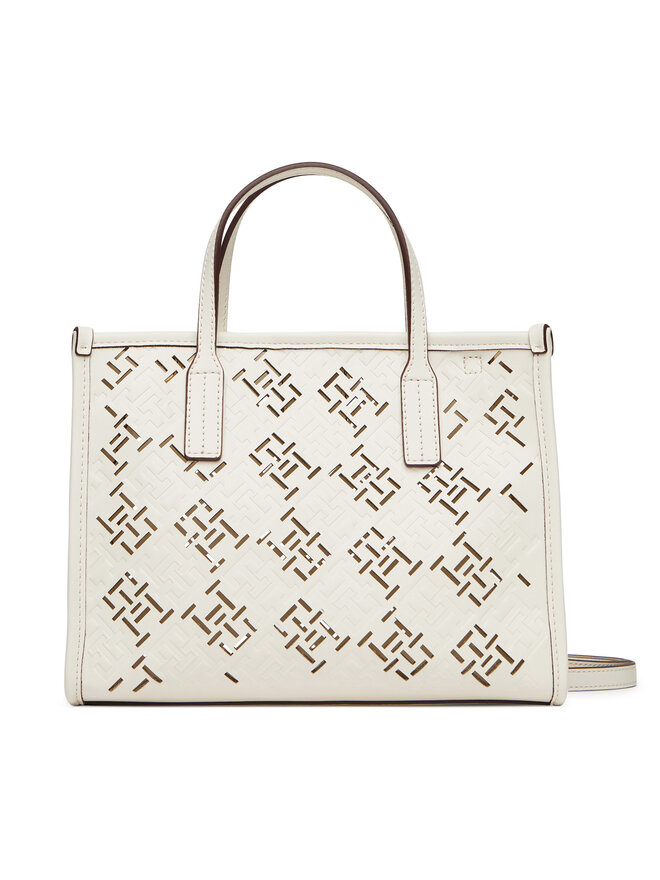 Tommy Hilfiger Handtasche Tommy Hilfiger Th City Mini AW0AW17500 Écru