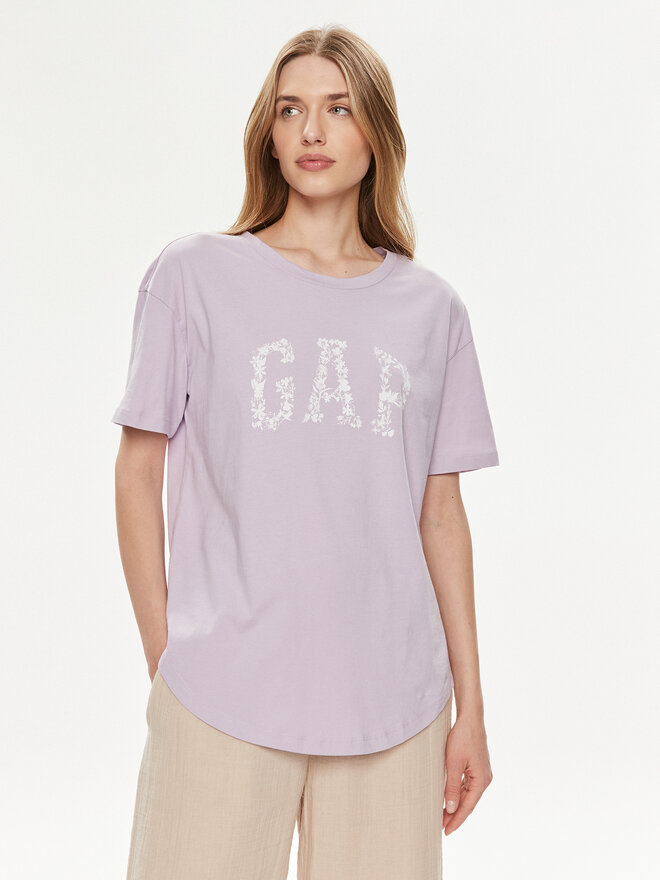 Gap Gap Marškinėliai 875093-02 Violetinė Relaxed Fit