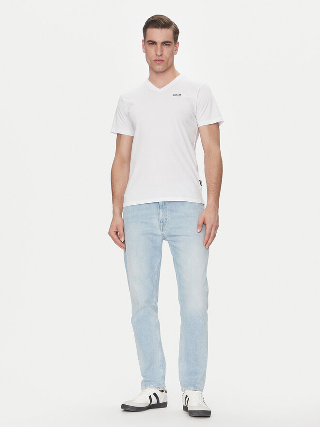 SCHOTT N.Y.C. SCHOTT N.Y.C. Camiseta TSCASUALV Blanco Regular Fit