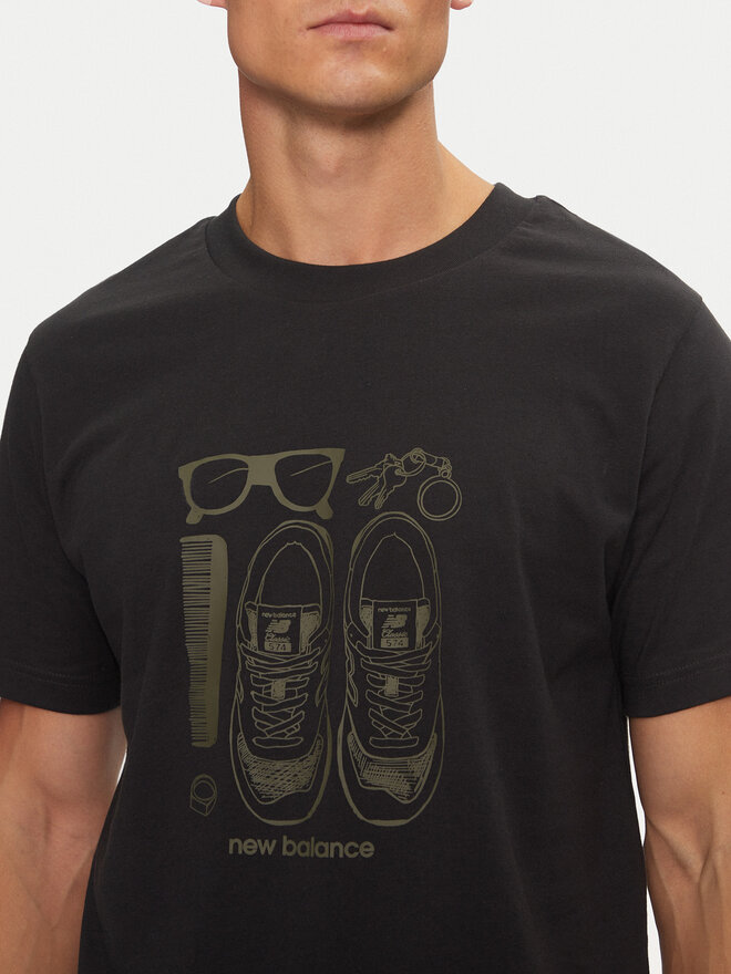 New Balance New Balance T-Shirt Sport Essentials Graphic MT43902BK Μαύρο Regular Fit