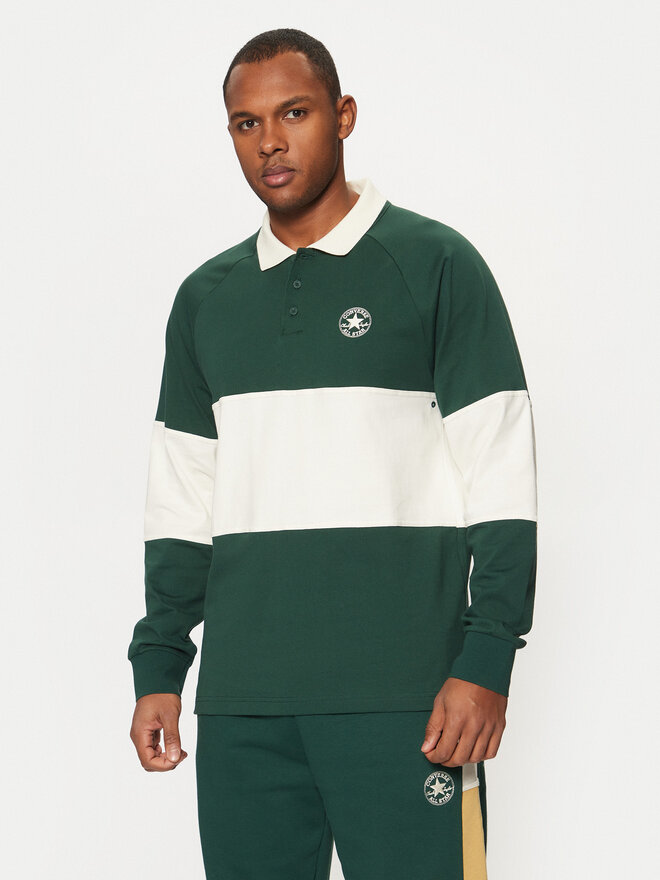 Converse Converse Polo marškinėliai Marquis Retro 10027563-A01 Žalia Regular Fit