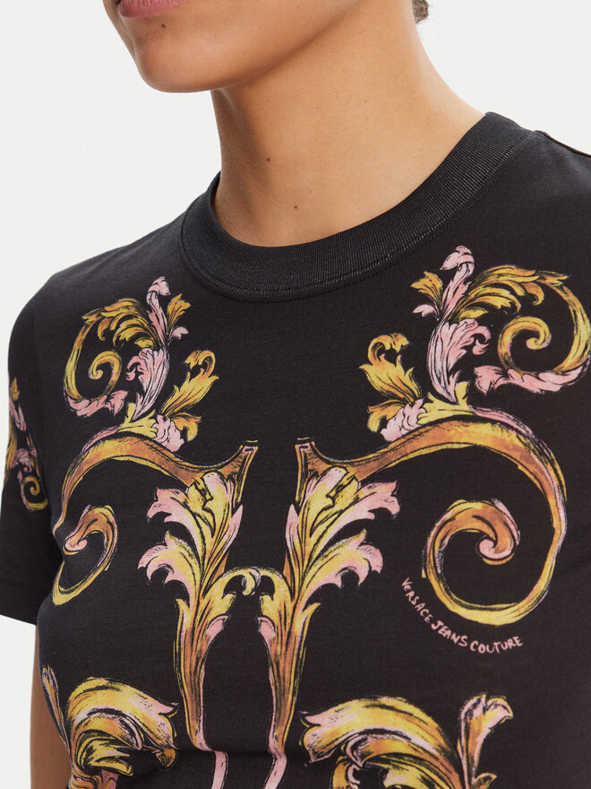 Versace Jeans Couture Versace Jeans Couture T-Shirt 78HAH6P8 Μαύρο Slim Fit