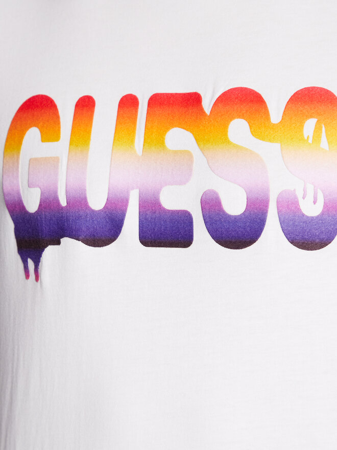 Guess Guess Marškinėliai M3RI52 KBDK0 Balta Slim Fit
