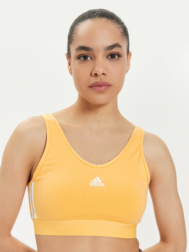 adidas adidas Felső Essentials 3-Stripes IR6110 Sárga Slim Fit