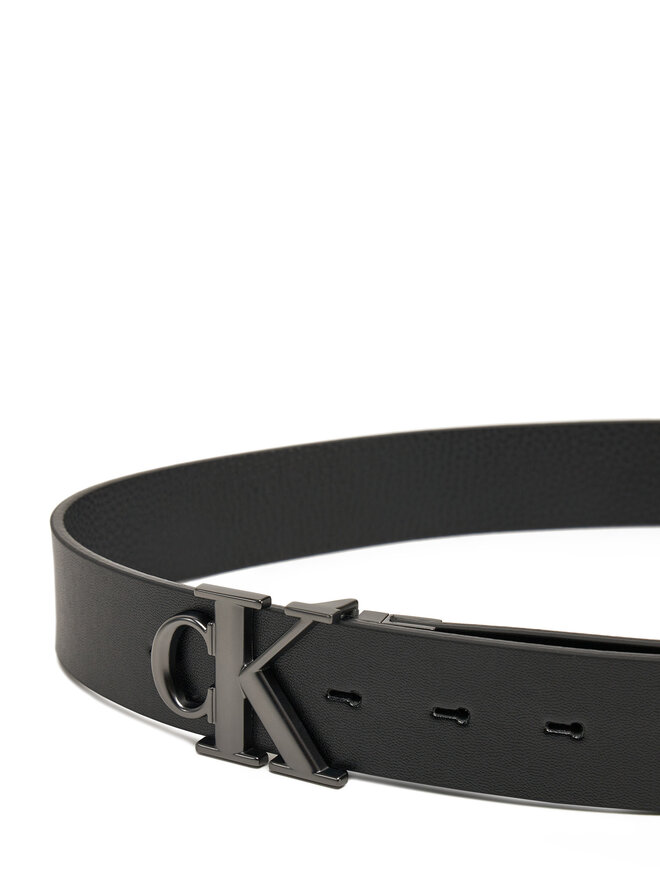 Calvin Klein Jeans Ζώνη Ανδρική Calvin Klein Jeans Monogram Plaque 35mm Rev/Adj LV04G7002G Μαύρο