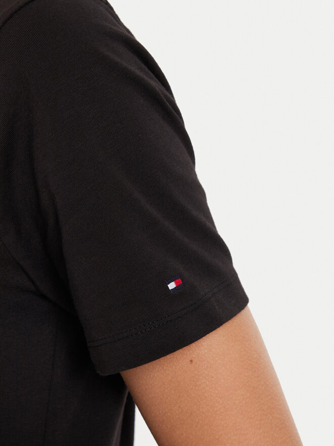Tommy Hilfiger Tommy Hilfiger T-Shirt Script WW0WW43459 Μαύρο Regular Fit