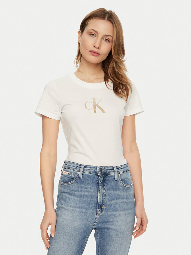 Calvin Klein Jeans Calvin Klein Jeans Camiseta Gradient J20J224982 Blanco Slim Fit