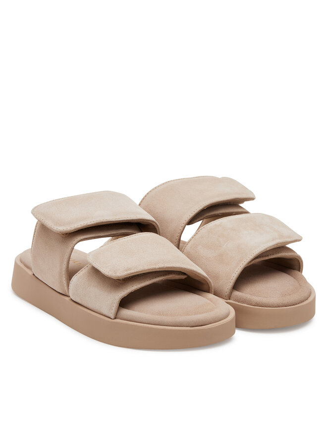 Inuikii Šľapky Inuikii Classic Suede Velcro 70104-128 Béžová