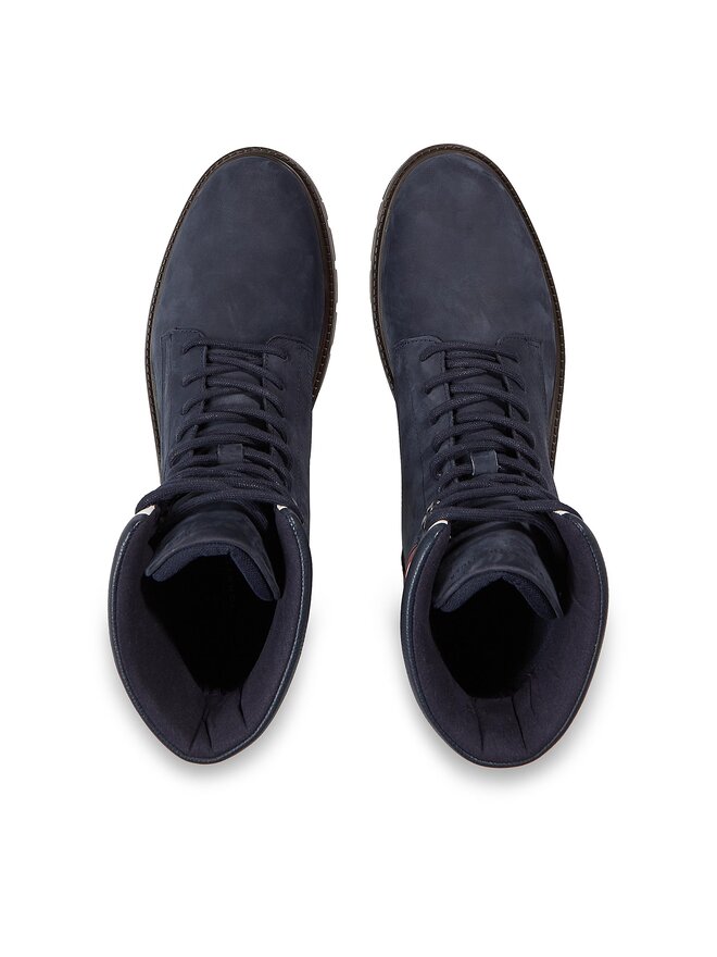 Tommy Hilfiger Botas Tommy Hilfiger Corporate Hilfiger Nubuck Boot FM0FM04801 Azul