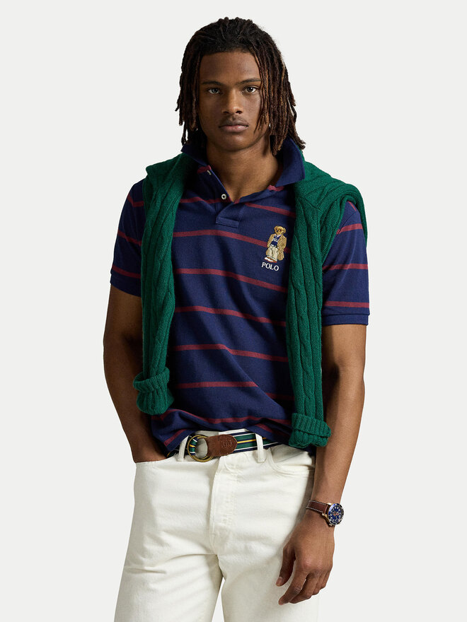 Polo Ralph Lauren Polo Ralph Lauren Поло 710971839001 Cиній Custom Slim Fit