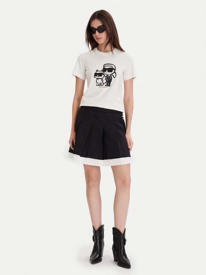 KARL LAGERFELD KARL LAGERFELD T-Shirt A1W17129 Écru Regular Fit