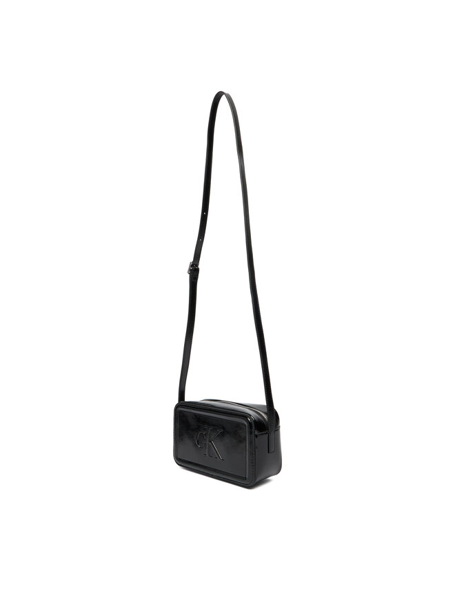 Calvin Klein Дамска чанта Calvin Klein Bold Ck Metallic Camera Bag LV04F3331G Черен