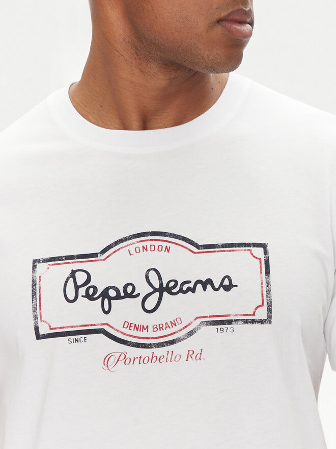 Pepe Jeans Pepe Jeans Camiseta Daxton PM509786 Blanco Regular Fit