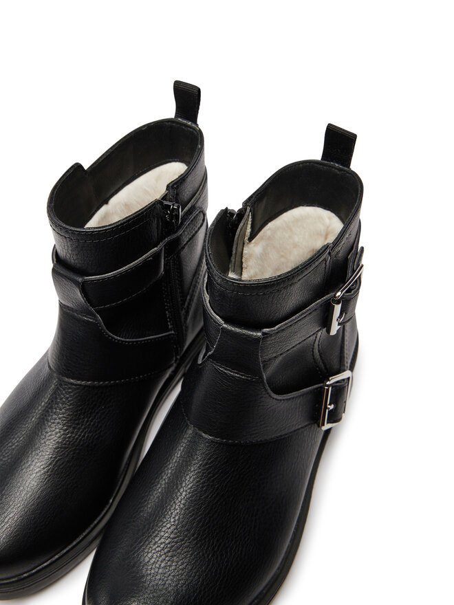 Geox Kozačky Geox Jr Eclair J469QX 000BU C9999 D Černá