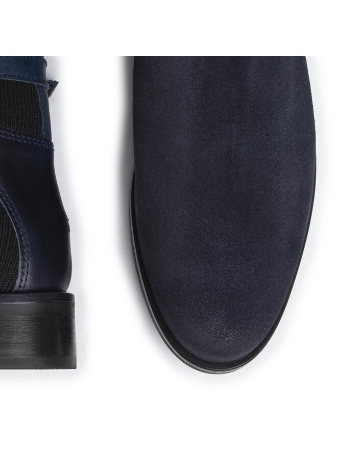 Tommy Hilfiger Csizma Tommy Hilfiger Hardware Mix Longboot FW0FW04282 Sötétkék