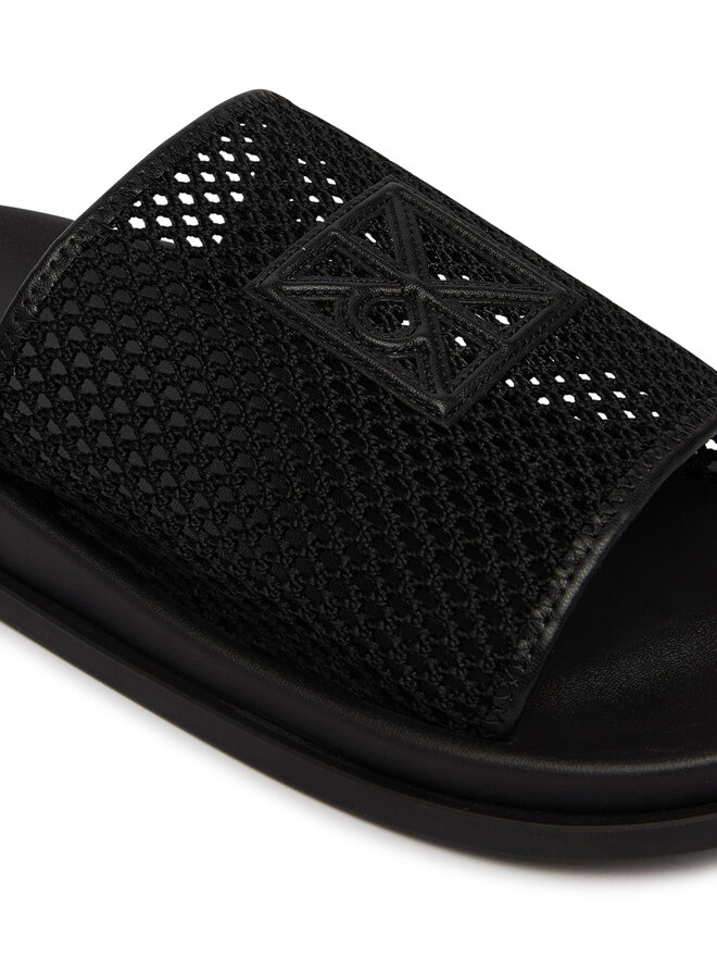 Calvin Klein Pantoletten Calvin Klein Mesh Mule Slides HW0HW02889 Schwarz